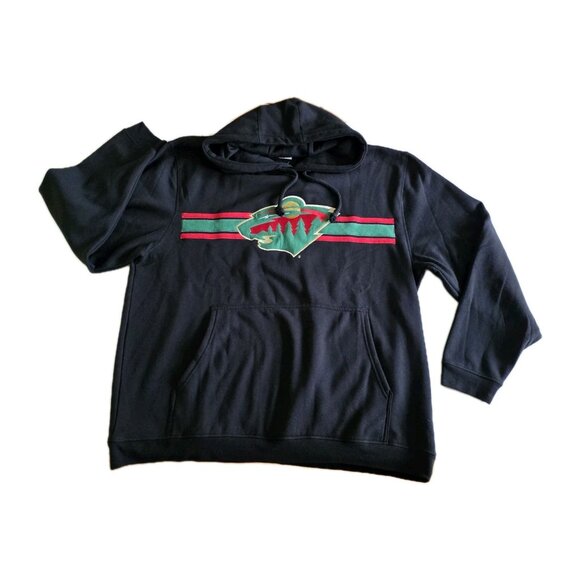 Minnesota Wild Hoodie Men XXL Levelwear Black NHL Licensed LS Logo Hockey Fans - Picture 1 of 15